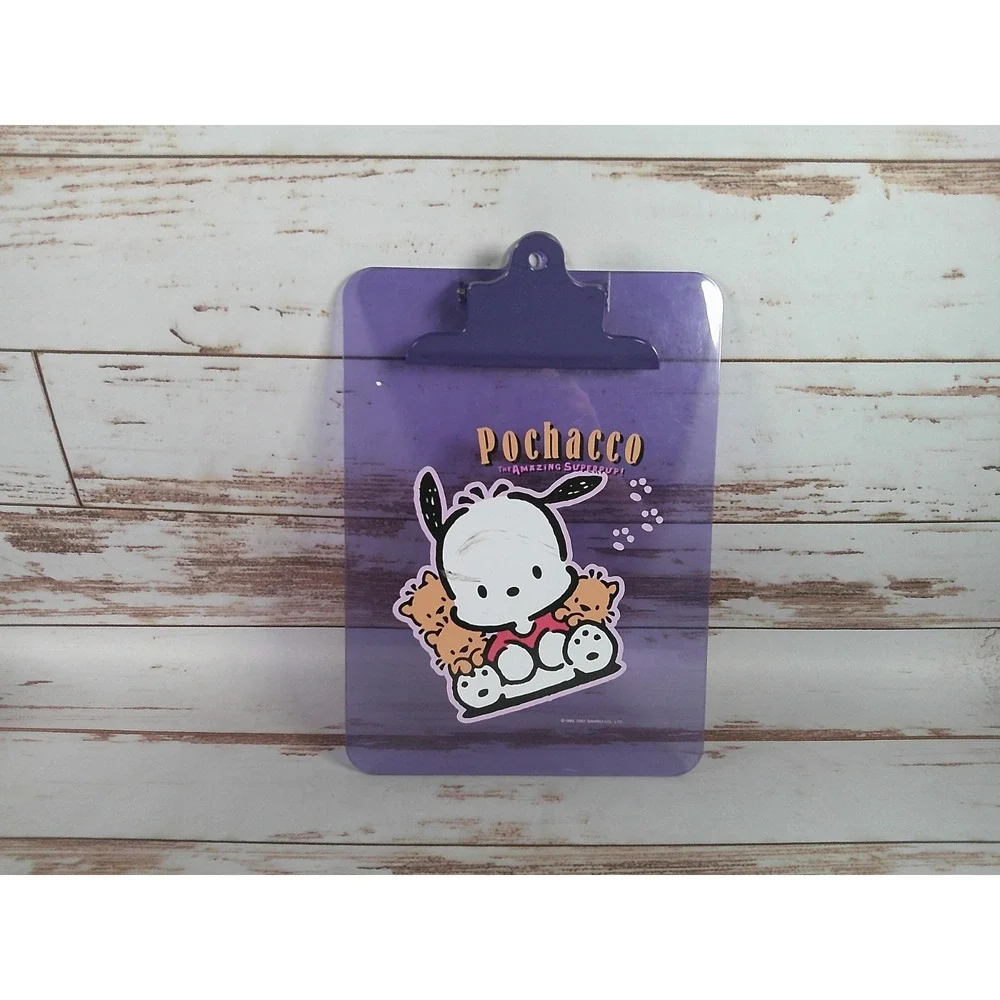 Vintage 2001 Sanrio Pochacco School Clipboard Purple Clear Y2K Rare Used